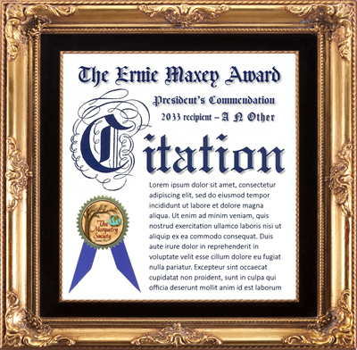 Ernie Maxey award